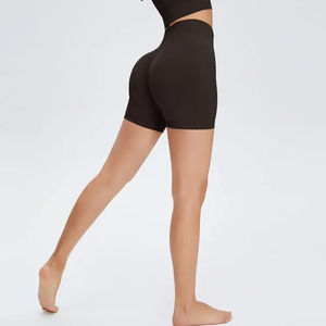 2024 personnalisé femmes été pêche bout à bout Fitness Shorts haute élastique respirant Gym Shorts couleur unie Offre Spéciale personnalisable - Product Image 3
