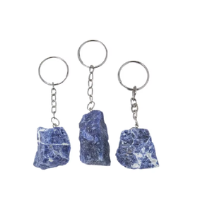 High quality Crystal Keychain Sodalite Rough <b>Key</b> Chine Natural Stone <b>Key</b> <b>Holder</b> Gifts for Women <b>Key</b> Chain wholesale - Product Image 4