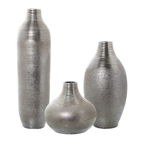 คุณภาพสูงการออกแบบที่ทันสมัยการตกแต่งบนโต๊ะแจกันดอกไม้โลหะกระถางดอกไม้ที่สะดุดตาแจกันกลางมาถึงด้านบน - Product Image 1