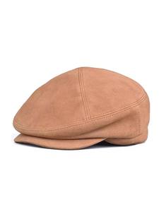 Casquettes pour hommes nouveauté printemps bord court en cuir véritable doux Gatsby chapeau mâle jaune café diamant Boina Hombre - Product Image 3