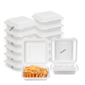 2025 Boîte à lunch jetable écologique Canne à sucre Bagasse Fast Food Container Clamshell Design pour emporter par Shrekha Creations - Product Image 6
