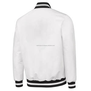 High Quality Satin Rib Knit Bomber <b>Jacket</b> for <b>Men</b> Snap Button Closure Collar & Cuffs-for Team Uniforms Bulk Purchase - Product Image 2