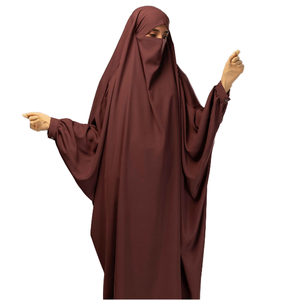 Jilbab ชุดเดรสคลุมตัวแบบอิสลามสำหรับผู้ใหญ่มุสลิมผู้หญิงขนาดใหญ่ระบายอากาศได้ดียาวน้ำหนักเบา - Product Image 1