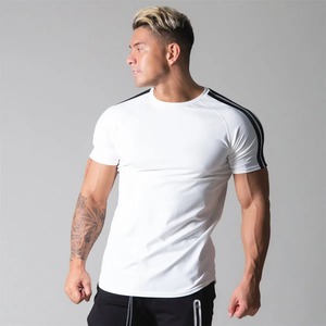 Haut d'entraînement en coton anti-rides pour hommes, vêtements d'entraînement skinny jogging en toile, hauts de sport pour la musculation - Product Image 4