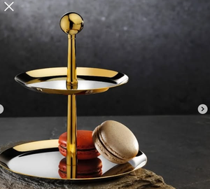 Bols modernes en métal argenté pour comptoirs de décoration intérieure/dessus de table-Bols à salade et fruits et noix - Product Image 1