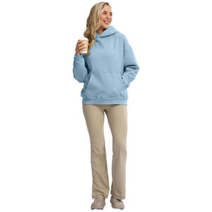 <b>Ladies</b> Oversized Hoodie <b>Long</b> Sleeve Pullover <b>Sweatshirt</b> Soft Fleece Cotton Blend Hooded Top Casual Streetwear - Product Image 1