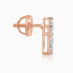Boucles d'oreilles en or rose avec diamant Dualis Lab Grown Bijoux élégants et luxueux - Product Image 1