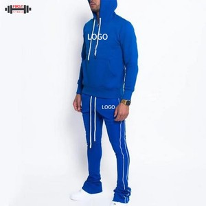2025 Customized Men's <b>Tracksuits</b> 2-Piece Sets Full Zip Athletic Gym Jogging High Quality 100% Cotton Windproof Quick Dry - Product Image 4