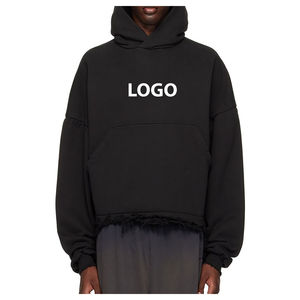 Sweat-shirts pour hommes effet usé, coupe classique, manches classiques, couleur unie, molleton de coton hiver, personnalisable, nouveau design - Product Image 6