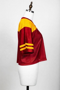 Maillot de football américain personnalisable en maille respirante à manches courtes pour adultes - T-shirt de sport Hip Hop pour l'entraînement - Product Image 4