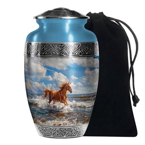โกศบรรจุอัฐิรูปม้าวิ่ง ดีไซน์รักษ์โลก ปรับแต่งได้ สำหรับผู้ใหญ่ทั้งชายและหญิง ความจุ 220 คิวบิกอินช์ - Product Image 3