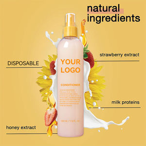 Loción Sin Enjuague Orgánica 2 en 1, Acondicionador 350ml, Marca Privada OEM, Argán, Aloe, Sin Frizz, Hidratante, Vegano, No Pegajoso, Grado Premium - Product Image 5