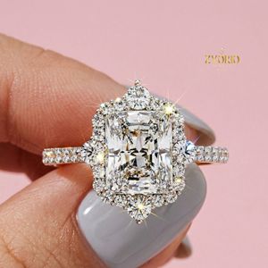 แหวนเพชรทรงเรเดียนท์คัท ทองคำ 14K ประดับเพชรแบบพาเว่ - Product Image 1