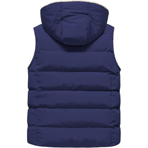 Nuevas chaquetas de chaleco sin mangas informales de calidad Premium 2025 con cuello levantado chaquetas hinchadas de invierno para calentar el cuerpo - Product Image 2