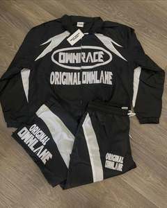 Logo personnalisé OEM Ensemble de jogging respirant en nylon avec fermeture éclair pour hommes Veste coupe-vent Pantalon Survêtement Survêtement pour l'été Sublimation - Product Image 2