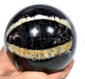 Sphère de Tourmaline noire naturelle non traitée boules de pierres précieuses en vrac boule de Tourmaline noire polie meilleur cadeau - Product Image 2