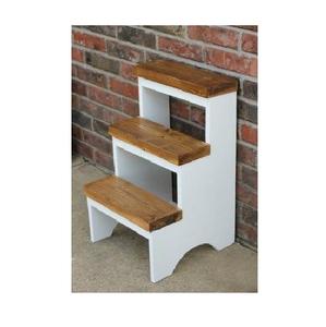 Heavy Duty Wooden Step Stool with Sturdy Timber Construction Perfect for Reaching Tall <b>Cupboards</b> Closets and Shelves - Product Image 2