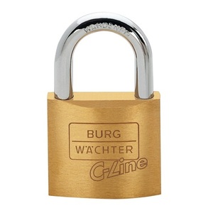 Burg-Wchter 222 40mm Brass Cylinder <b>Padlock</b> Keyed Differently for Fencing Trellis & Gates - Product Image 1