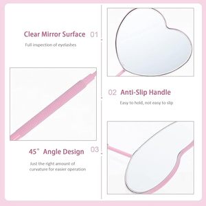 BLINK Salon Stainless Steel Detachable Heart-Shaped <b>Lighted</b> Eyelash Extension <b>Mirror</b> for <b>Makeup</b> - Product Image 4