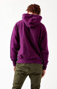 Sweat à capuche pour homme surdimensionné Ultra Premium Maroon Streetwear Hoodies Mens Loose Fit Pullover Custom High Quality Design - Product Image 2