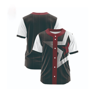 Maillot de baseball rouge avec nom et broderie personnalisée Maillot de baseball respirant en maille avec sublimation Sweat-shirt grande taille pour homme Chemise en jersey de baseball - Product Image 2