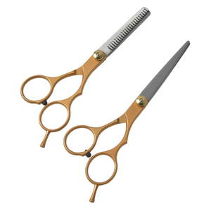 Tijeras de corte de pelo de acero inoxidable negro 400c con logotipo personalizado, tijeras de peluquero duraderas con punta afilada para salón de belleza - Product Image 3