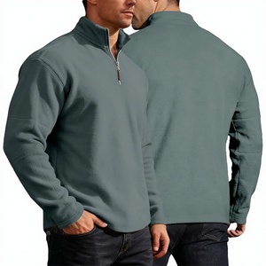 Sudadera Deportiva de Manga Larga para Hombre, Cuello Alto con Media Cremallera, 100% Algodón, Transpirable, de Secado Rápido, para Correr al Aire Libre, Ciclismo y Fitness - Product Image 1