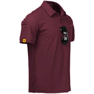 Polo de piqué de algodón orgánico GSM 200 para hombre con logotipo personalizado, transpirable de manga corta Camiseta ajustada, bajo MOQ, servicios OEM - Product Image 4