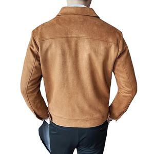 Nueva chaqueta de bombardero de lona Unisex Otoño Invierno cuello mandarín Logo frontal Formal Premium impermeable a prueba de viento - Product Image 4