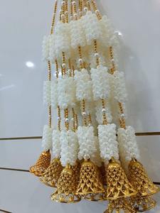 Cadena de flores Mogra para decoración de boda, cuentas de jazmín, colgante de pared con campanas para decoración Ganpati, decoración Janmastmi - Product Image 3