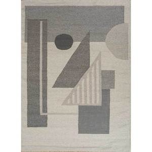 พรมทอมือลายตารางแบบนามธรรม รุ่น Adwv-13044 ทำจากขนสัตว์และใยวิสโคส สำหรับตกแต่งบ้าน ห้องนั่งเล่น ทางเดิน รูปทรงสี่เหลี่ยมผืนผ้า - Product Image 1