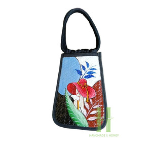 HNH Craft Vietnam's Boho Style <b>Rectangle</b> Seagrass Straw Tote Handbag Fashionable Summer Beach Bag Trendy Storage <b>Bin</b> - Product Image 1