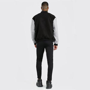 OEM personalizado manga de cuero parche chenilla bordado de gran tamaño bomber Letterman Varsity chaqueta para los hombres - Product Image 6