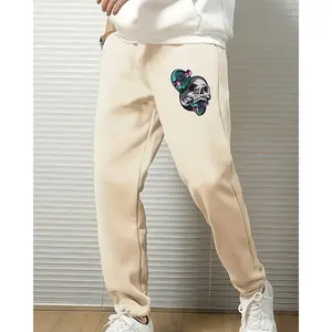 Custom Flare Sweat Pants Men Fleece Cotton Track Pants Winter Casual Streetwear Baggy Stacked Sweat Pant