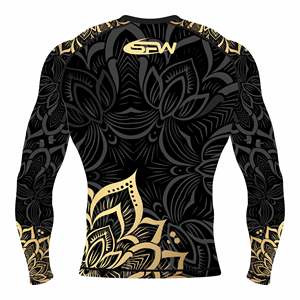 Camiseta de Compresión para Hombre, Ajuste Muscular, Mezcla de Poliéster y Elastano con Paneles Transpirables que Absorben la Humedad, Ideal para Gimnasio y MMA - Product Image 2