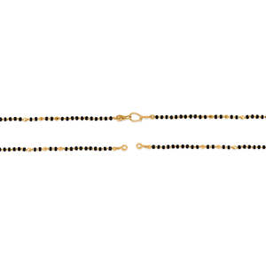 Chaîne Mangalsutra en perles et diamants pour femmes, bijoux ethniques classiques pour mariage, cadeau - Product Image 4