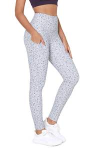 Leggings de yoga taille haute sans couture pour femmes avec contrôle du ventre, couleur unie, tissu respirant et anti-transpiration pour la salle de sport et l'entraînement - Product Image 4
