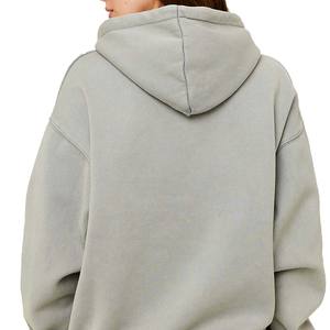 Acid Wash Vintage 2026 Faded Distressed Mujeres Sudadera de gran tamaño Poliéster Algodón Invierno Casual Patrón sólido - Product Image 4