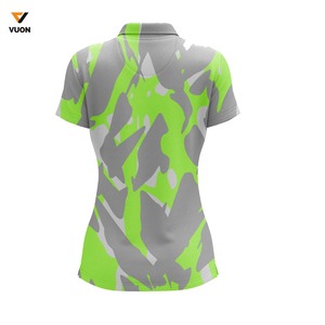 เสื้อโปโลผู้หญิงผ้าคอตตอน100% พิมพ์ซับลิเมชันสไตล์ใหม่เสื้อโปโลระบายอากาศได้สำหรับใส่ลำลอง - Product Image 2