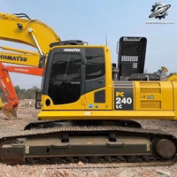 Excavatrice sur chenilles Komatsu PC240, 24 tonnes, excavatrice hydraulique moyenne, moteur SAA6D107, d'occasion, japonaise, pour travaux de construction lourds