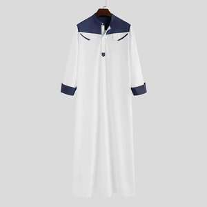 Dernière collection de vêtements islamiques arabes élégants et décontractés pour hommes, robe musulmane de Juba Thobe, poche avant confortable - Product Image 1