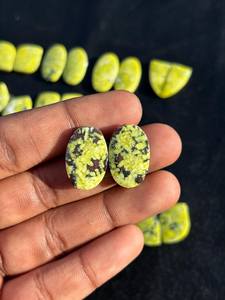 Lizardite Paire Pierres Précieuses Lot En Gros Cabochon 100% Naturel Top Grade Vert Serpentine Pierre Pour Bijoux - Product Image 3