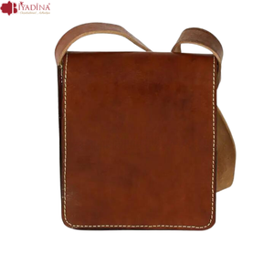 Bolso de Piel de Becerro Marrón Estilo Vintage Marroquí Hecho a Mano, Correa de Hombro Resistente, Cierre de Cubierta-Our Craftsman's - Product Image 6