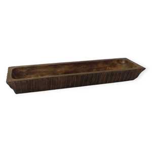 Wholesale Christmas Luxury Rustic Natural Long Mango Wood Eco-Friendly Rectangular Hand-carved Home Decor Candle Dough Bowl - Product Image 1