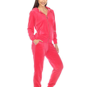 Survêtements en velours personnalisés pour femmes Casual XL Size Velour Fabric Sweatsuits Low quantité minimale de commande 2-Piece Winter Collection 2026 - Product Image 3
