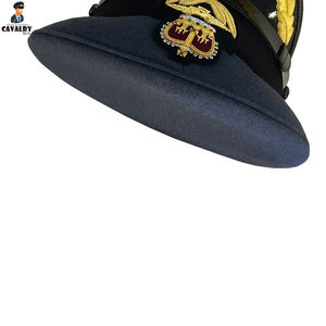 Color azul marino tela transpirable de buena calidad producto premium más nuevo hecho a medida gorras de oficial por CAVALRY SKT COMPANY - Product Image 6