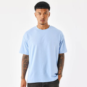 Haute qualité 100% coton lavage à l'acide T-Shirt rétro col rond Style Vintage surdimensionné lourd coupe décontractée impression numérique - Product Image 1