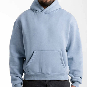 Wholesale Custom Logo Heavyweight 460gsm 100% Cotton Blank <b>Plain</b> Oversized Men's French Terry <b>Hoodie</b> - Product Image 5