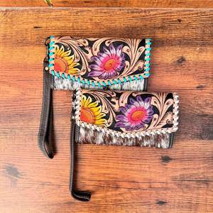 Nouveau portefeuille de bracelet pour femmes en cuir de vachette fabriqué à la main de créateur Offre Spéciale pochette multi-usages en cuir véritable de haute qualité - Product Image 3