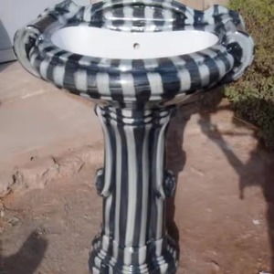 Lujo italiano Calacatta Viola Mármol Pedestal Fregadero Redondo Mármol Lavabo Viola Baño Fregaderos Mármol Natural Fregadero - Product Image 3